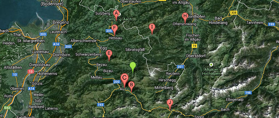 Alpine dairies in the Bregenzerwald area