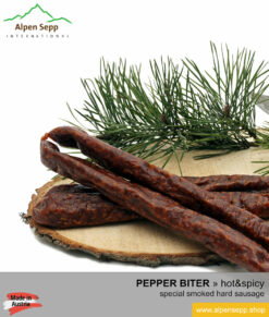 ARTISANAL PEPPER BITER, special smoked hard sausage - 5 pairs - Pfefferbeisser