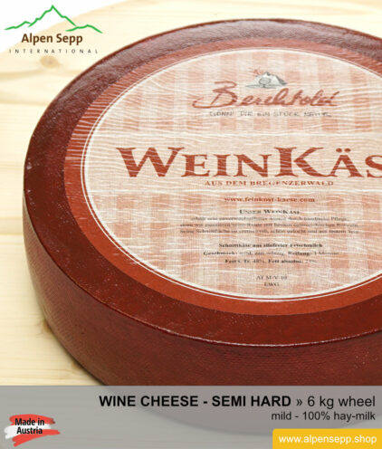 Wine cheese wheel - 6 kg - mild