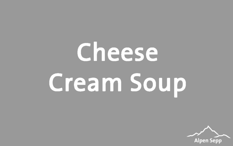 Cheese Cream Soup Recipe