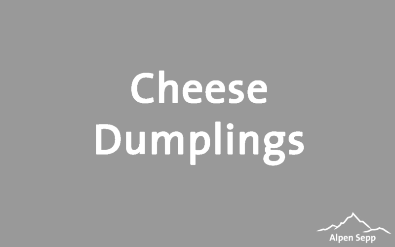 Cheese dumplings recipe
