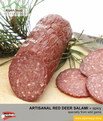Premium red deer salami