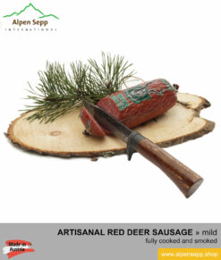 Red deer sausage specialty - from alpine game