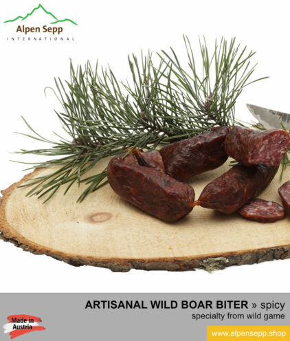 Wild boar biter - sausage from wild boar