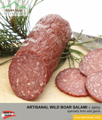 Premium wild boar salami