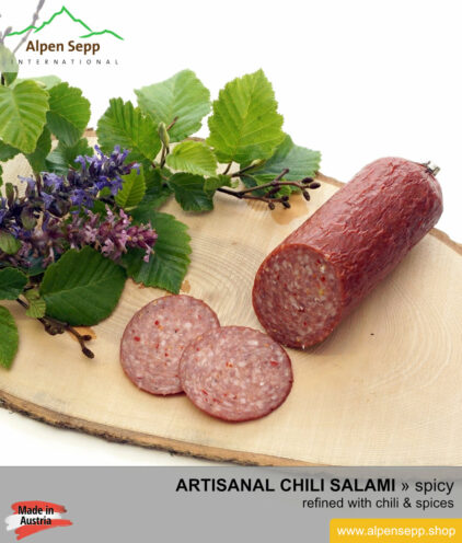 Artisanal chili salami specialty
