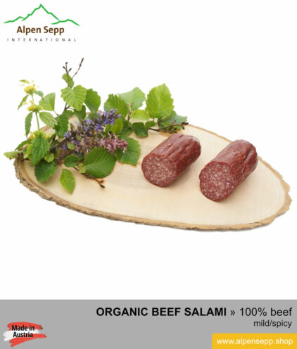 Premium organic beef salami - 100% beef meat
