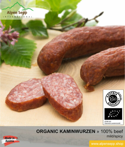 ORGANIC DRY SAUSAGE KAMINWURZEN - 100% beef meat