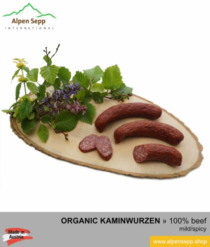 ORGANIC SAUSAGE KAMINWURZEN - 100% from beef meat