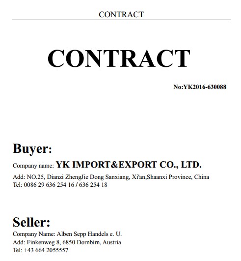 YK Contract China