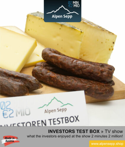 2M2M Investors box with sausage and cheese