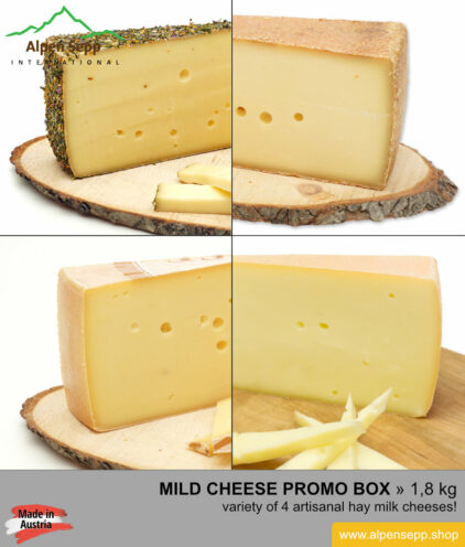 Mild cheese promo box - 4 different alps cheeses
