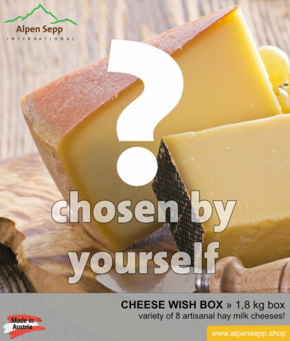 Cheese wish box - select 8 different cheeses for your personal box