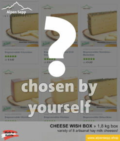 Your cheese wish box | choose from our variety of cheeses 8x hay-milk cheese | approx. 1.8 kg