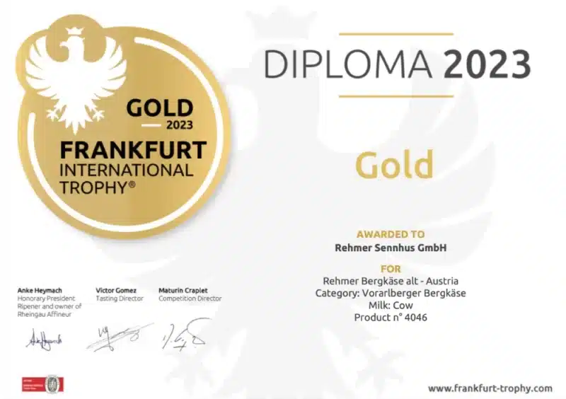 Mountain Cheese 12 Months | Gold Award | Frankfurt International Trophy