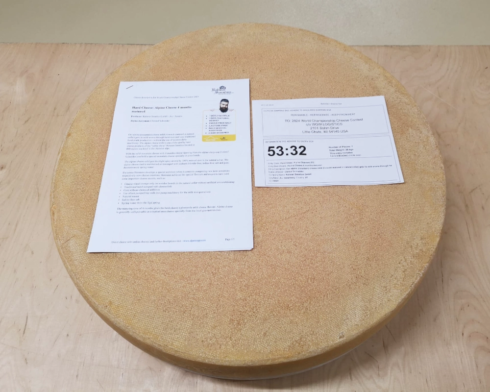 Alpine cheese mild | Rehmer Sennhus | World Championship Cheese Contest 2024 Wisconsin