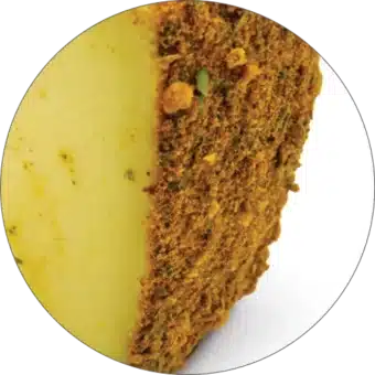 CHEESE REHMOCTA® » Ehni « | Lactose-free hay milk cheese variety with STAY SPICED! spice blend + refined with cardamom & ginger | 100% Great Enjoyment Guarantee