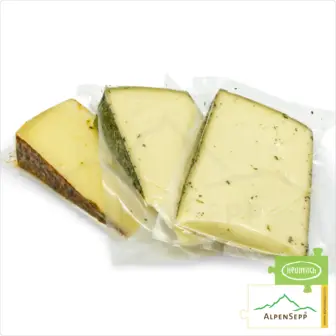 CHEESE GIFT BOX » HELLO ALPS « | GESCHENKBOX » ALPENGRUSS « | 2,5 kg of pure flavour with Heumilch® Alpine cheese for gifting 9 CHEESE GIFT BOX 'Alpengruss' | 2,5 kg