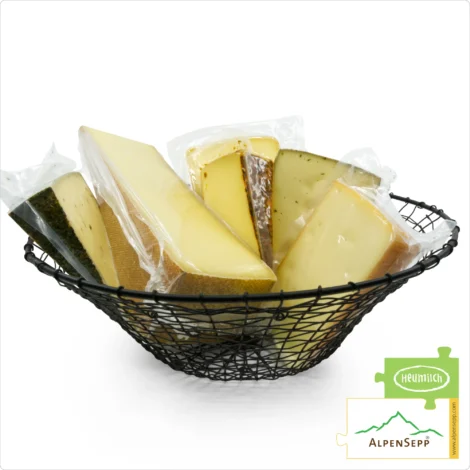 CHEESE GIFT BOX ‘Edelweiss’ | 2.5 kg pure flavour with Austrian haymilk Alpine cheese as a gift