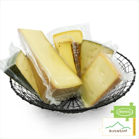 CHEESE GIFT BOX ‘Edelweiss’ | 2.5 kg pure flavour with Austrian haymilk Alpine cheese as a gift