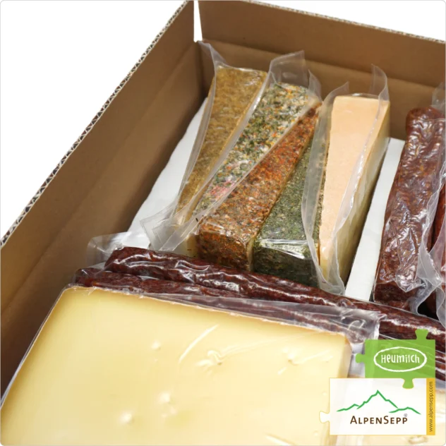 GIFT BASKET | GIFT BOX 'AlpenSepp' with cheese + sausage | varied delights for the palate from the Alps | 3.3 kg