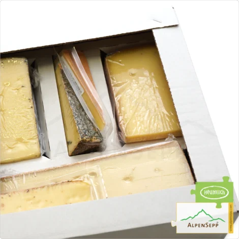 LARGE CHEESE TESTING BOX | Cheese variety with 8x 2 pieces of lactose-free hay milk cheese | 3,6 kg