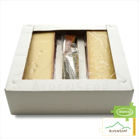 LARGE CHEESE TESTING BOX | Cheese variety with 8x 2 pieces of lactose-free hay milk cheese | 3,6 kg