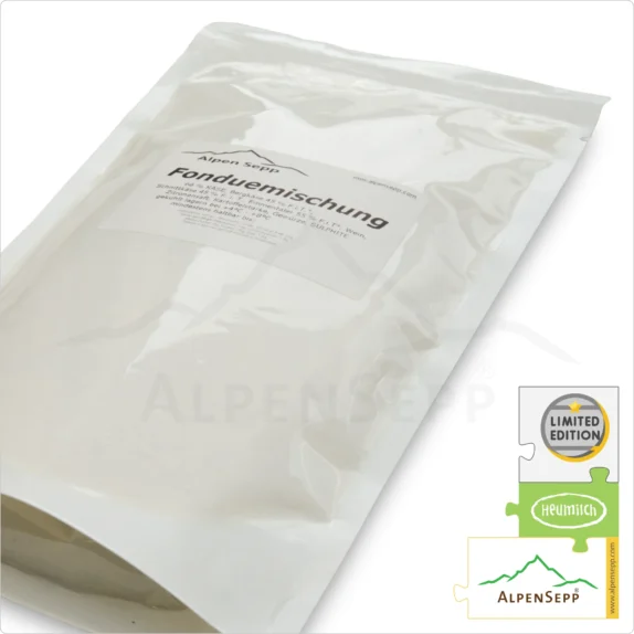 PREMIUM CHEESE FONDUE | KÄSEFONDUE | Cheese ready-meal specialty made from hay milk® in a bag | aromatic + spicy | 500 grams 7 Premium Cheese Fondue | Cheese ready-meal specialty made from hay milk® in a bag | aromatic + spicy | 500 grams