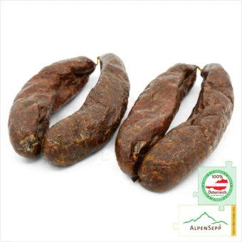 KAMINWURZEN - Traditional Hard Sausage | Smoked PREMIUM Raw Sausage | 2 pairs
