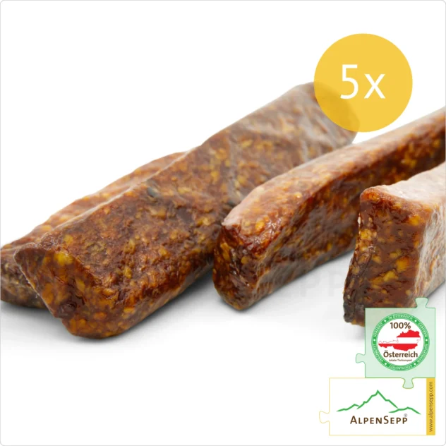 GENDARME sausage | square shaped Austrian speciality | Smoked, spicy cured sausage – 5 pairs