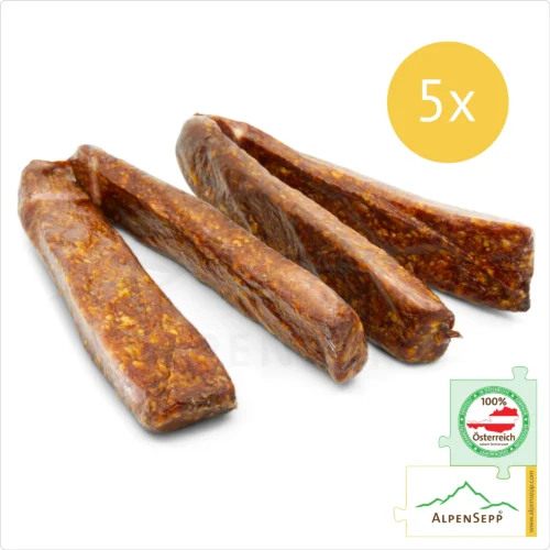 GENDARME sausage | LANDJÄGER | square shaped Austrian speciality | Smoked, spicy cured sausage | 5 pairs 2 GENDARME sausage | square shaped Austrian speciality | Smoked, spicy cured sausage – 5 pairs