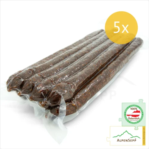 PEPPER BITER SAUSAGE | PFEFFERBEISSER | Smoked, mildly-spicy Austrian raw sausage - 5 pairs 8 Sausage Pepper Biter | Smoked, mildly-spicy Austrian raw sausage - 5 pairs | Pfefferbeisser