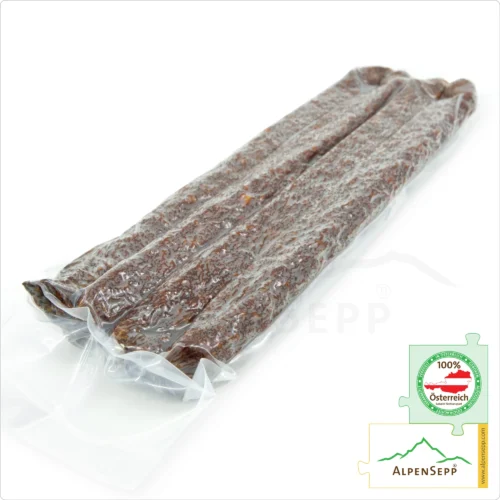 PEPPER BITER SAUSAGE | PFEFFERBEISSER | Austrian Smoked, mildly spicy sausage - 2 pairs 8 Sausage Pepper Biter | Austrian Smoked, mildly spicy sausage - 2 pairs | Pfefferbeisser