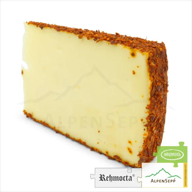 CHEESE REHMOCTA® » Peppino « | Lactose-Free Hay Milk Cheese Variety Refined with STAY SPICED! Spice Blend and Fine Chili | 100% Great Taste Guarantee