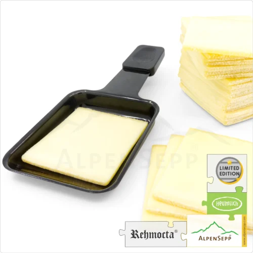 Christmas Market Delights Box 2025 | for a delightful Advent party with raclette, cheese fondue, and more gourmet ideas 11 RACLETTE CHEESE Slices - REHMOCTA mild-spicy | 20+ slices of lactose-free sliced cheese for grill and hot stone | thinly sliced | 500 grams