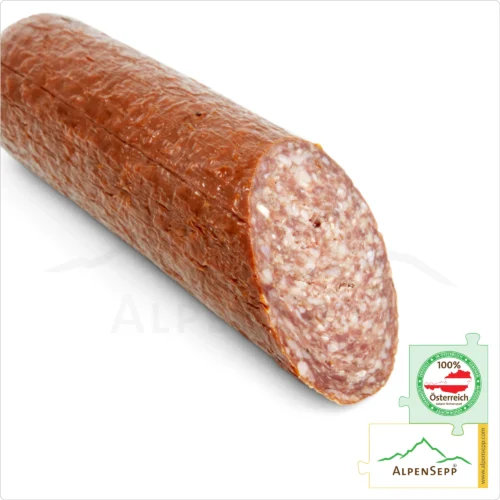 WILD BOAR SALAMI | WILDSCHWEINSALAMI | Made from wild boar venison | Austrian PREMIUM hard sausage from local game | 1 stick | Wildschweisalami 8 WILD BOAR SALAMI – made from wild boar venison | Austrian PREMIUM hard sausage from local game | 1 stick | Wildschweisalami