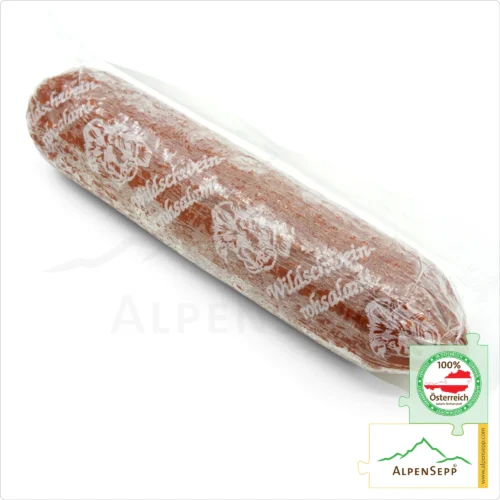 WILD BOAR SALAMI | WILDSCHWEINSALAMI | Made from wild boar venison | Austrian PREMIUM hard sausage from local game | 1 stick | Wildschweisalami 9 WILD BOAR SALAMI – made from wild boar venison | Austrian PREMIUM hard sausage from local game | 1 stick | Wildschweisalami