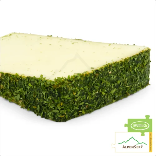 RAMSON - WILD GARLIC CHEESE, Whole Wheel | BÄRLAUCHKÄSE | Austrian Lactose-free semi-hard cheese | 8,1 kg 8 WILD GARLIC CHEESE | 100% spicy taste guarantee with a unique wild garlic character | Lactose-free Austrian DELUXE pasture milk cheese, directly from the cheese cellar | Bärlauchkäse