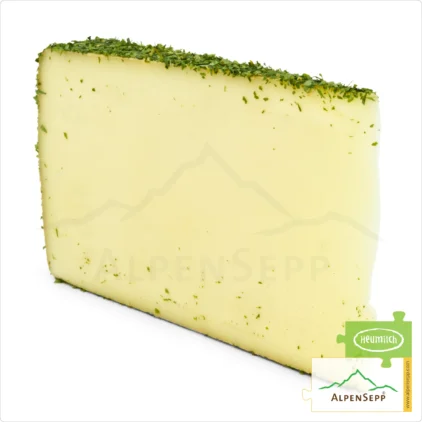 WILD GARLIC CHEESE | 100% spicy taste guarantee with a unique wild garlic character | Lactose-free Austrian DELUXE pasture milk cheese, directly from the cheese cellar | Bärlauchkäse