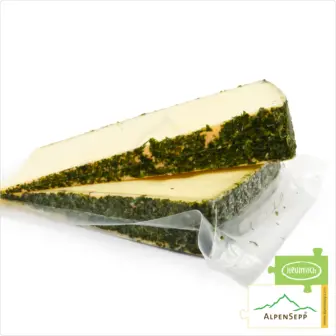 WILD GARLIC CHEESE | BÄRLAUCHKÄSE | 100% spicy taste guarantee with a unique wild garlic character | Lactose-free Austrian DELUXE pasture milk cheese, directly from the cheese cellar 11 WILD GARLIC CHEESE | 100% spicy taste guarantee with a unique wild garlic character | Lactose-free Austrian DELUXE pasture milk cheese, directly from the cheese cellar | Bärlauchkäse