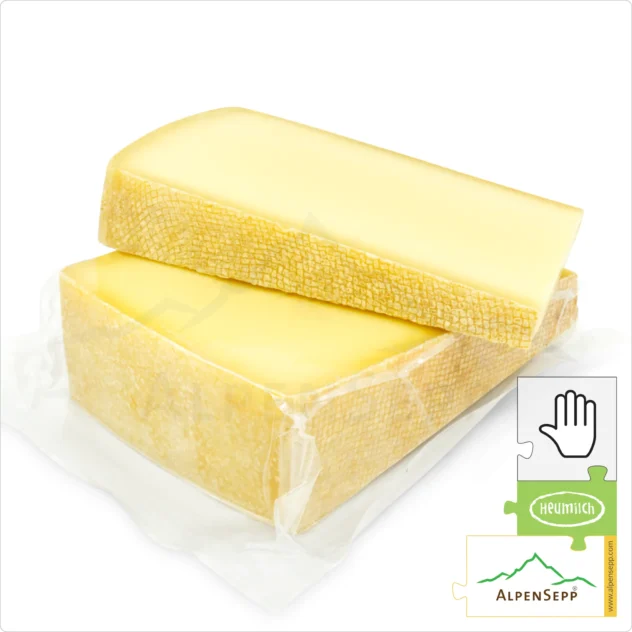 MOUNTAIN CHEESE - ALPINE CHEESE - mild | Aged 4 months | Austrian Lactose-free DELUXE hay-milk hard cheese, straight from the cheese cellar | Mildly aromatic cheese with a flavor guarantee