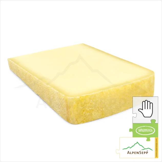 MOUNTAIN CHEESE - ALPINE CHEESE - mild | Aged 4 months | Austrian Lactose-free DELUXE hay-milk hard cheese, straight from the cheese cellar | Mildly aromatic cheese with a flavor guarantee