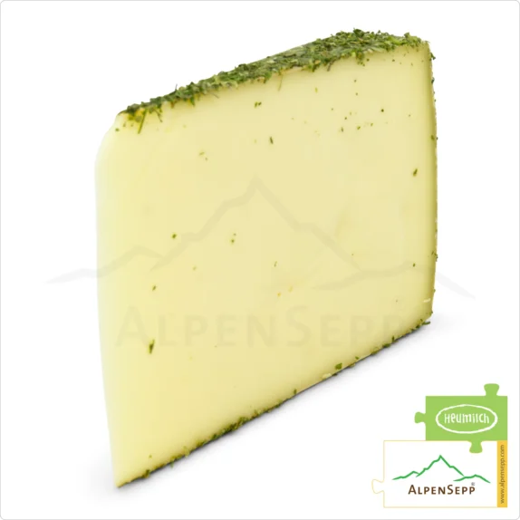 HERB CHEESE, Whole Wheel | KRÄUTERKÄSE | Austrian Lactose-free semi-hard cheese | 8,1 kg 9 HERB CHEESE | 100% aromatic taste guarantee with a unique herb character | Lactose-free Austrian DELUXE semi-hard cheese, directly from the cheese cellar | Kräuterkäse
