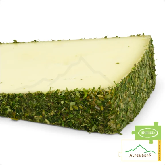 HERB CHEESE, Whole Wheel | KRÄUTERKÄSE | Austrian Lactose-free semi-hard cheese | 8,1 kg 8 HERB CHEESE | 100% aromatic taste guarantee with a unique herb character | Lactose-free Austrian DELUXE semi-hard cheese, directly from the cheese cellar | Kräuterkäse