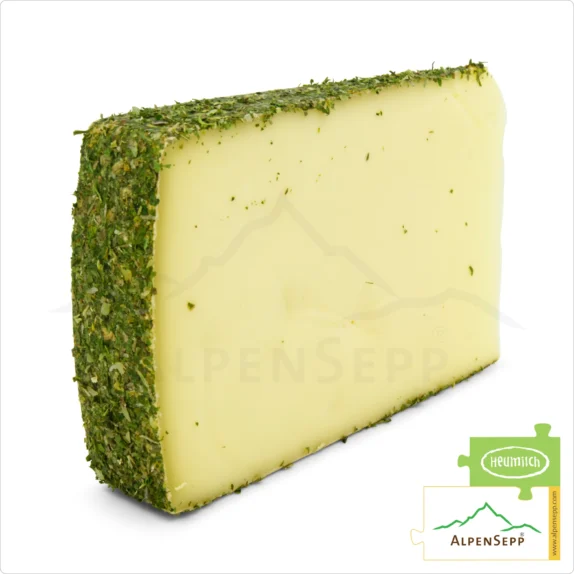 HERB CHEESE, Whole Wheel | KRÄUTERKÄSE | Austrian Lactose-free semi-hard cheese | 8,1 kg 7 HERB CHEESE | 100% aromatic taste guarantee with a unique herb character | Lactose-free Austrian DELUXE semi-hard cheese, directly from the cheese cellar | Kräuterkäse