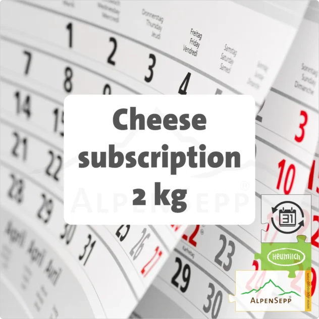 SUBSCRIPTION Semi-Hard Cheese - Lactose-Free | 2 kg with 10 Possible Cheese Varieties | For Alpine Cheese Connoisseurs + Cheese Experts | With Flexible Subscription Duration