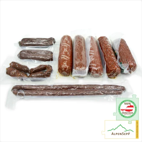 HUBERTUS GAME SAUSAGE BOX | The Best of Austrian Alpine Game in One Box | 9 varieties