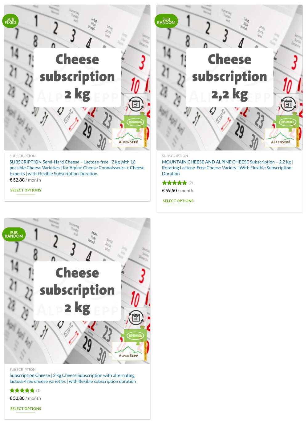 Subscriptions in overview