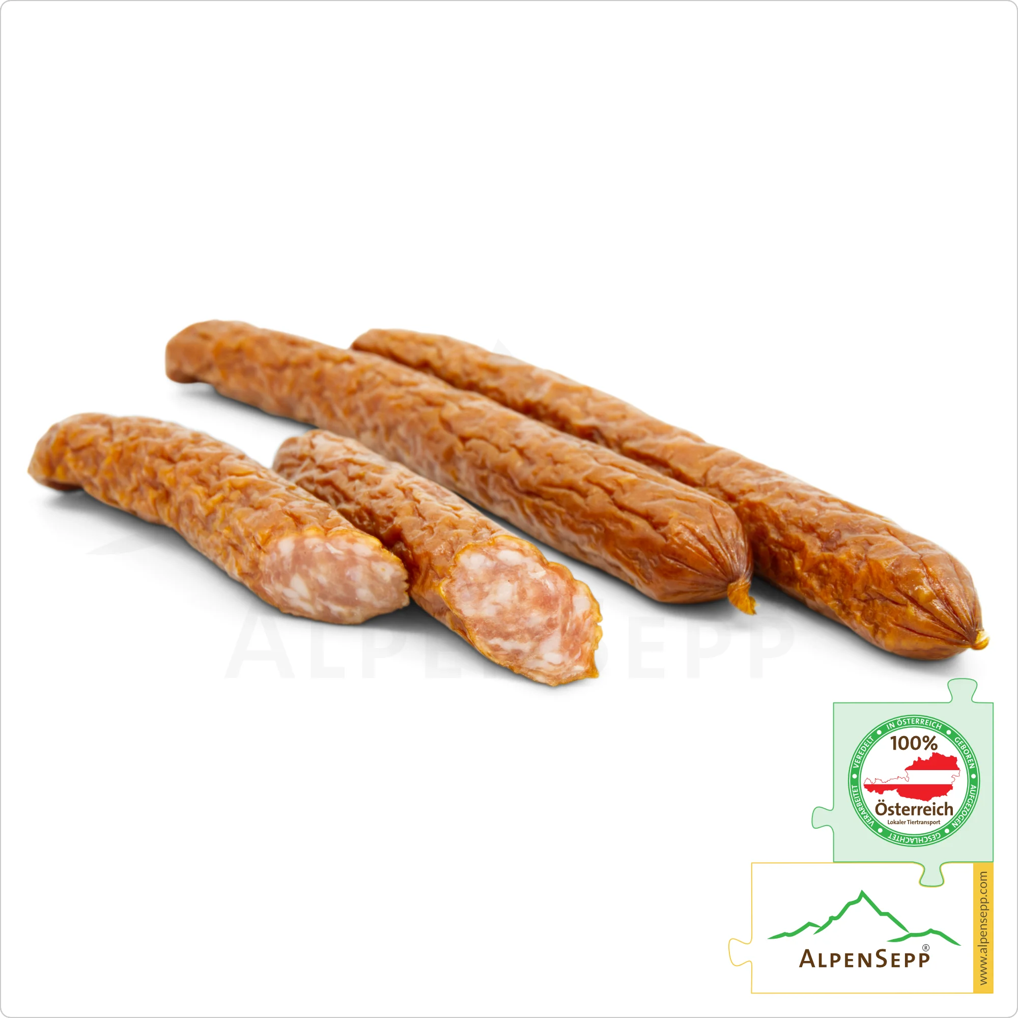 MOUNTAIN RACER Snack Sausage | PREMIUM Crunchy Sausage with Mild Spice Blend | 3 Pieces