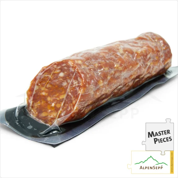 PEPERONCINO SALAMI | Chili salami made from pork | Spicy-aromatic PREMIUM sausage variety | 1 stick 9 PEPERONCINO SALAMI | Chili salami made from pork | Spicy-aromatic PREMIUM sausage variety | 1 stick